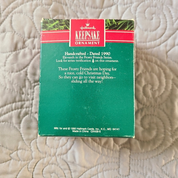 HALLMARK KEEPSAKE 1990 FROSTY FRIENDS 11TH IN SERIES CHRISTMAS ORNAMENT - Picture 11 of 14